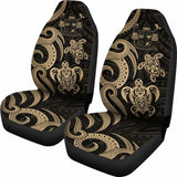 Fiji Polynesian Car Seat Covers - Gold Tentacle Turtle Crest - 091114 - YourCarButBetter