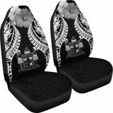 Fiji Polynesian Car Seat Covers Pride Seal And Hibiscus Black - 232125 - YourCarButBetter