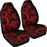 Fiji Polynesian Car Seat Covers - Red Tentacle Turtle - 091114 - YourCarButBetter