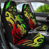 Fiji Polynesian Car Seat Covers - Reggae Tentacle Turtle Crest - 091114 - YourCarButBetter