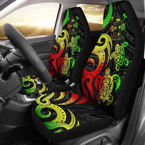 Fiji Polynesian Car Seat Covers - Reggae Tentacle Turtle Crest - 091114 - YourCarButBetter