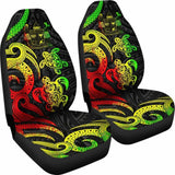 Fiji Polynesian Car Seat Covers - Reggae Tentacle Turtle Crest - 091114 - YourCarButBetter