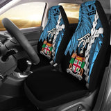 Fiji Polynesian Car Seat Covers - Tribal Wave Tattoo Flag Style - 174914 - YourCarButBetter
