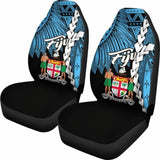 Fiji Polynesian Car Seat Covers - Tribal Wave Tattoo Flag Style - 174914 - YourCarButBetter
