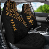 Fiji Tapa Car Seat Covers - Fiji Flag Polynesian Gold Curve - 105905 - YourCarButBetter