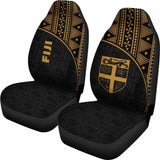 Fiji Tapa Car Seat Covers - Fiji Flag Polynesian Gold Curve - 105905 - YourCarButBetter