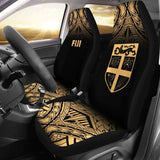 Fiji Tapa Car Seat Covers - Fiji Flag Polynesian Tattoo Fog Gold - 11 174914 - YourCarButBetter