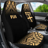 Fiji Tapa Car Seat Covers - Fiji Flag Polynesian Tattoo Fog Gold - 11 174914 - YourCarButBetter