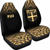 Fiji Tapa Car Seat Covers - Fiji Flag Polynesian Tattoo Fog Gold - 11 174914 - YourCarButBetter