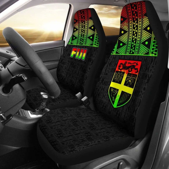 Fiji Tapa Car Seat Covers - Fiji Reggae Flag - 105905 - YourCarButBetter