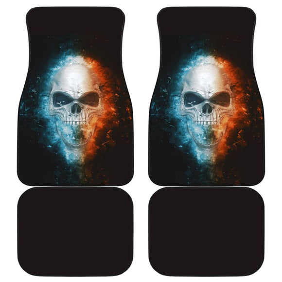 Fire and Ice Skull Car Floor Mats 210802 - YourCarButBetter