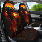 Fire Dragon Fierce Battle Warrior Fighting Car Seat Covers 211502 - YourCarButBetter