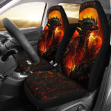 Fire Dragon Fierce Battle Warrior Fighting Car Seat Covers 211502 - YourCarButBetter