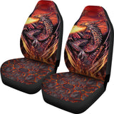 Fire Dragon Fighting Car Seat Covers 211502 - YourCarButBetter