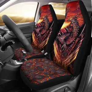 Fire Dragon Fighting Car Seat Covers 211502 - YourCarButBetter