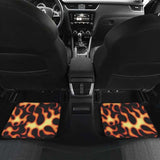 Fire Flame Dark Pattern Front And Back Car Mats 181703 - YourCarButBetter