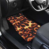 Fire Flame Dark Pattern Front And Back Car Mats 181703 - YourCarButBetter