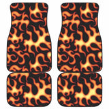 Fire Flame Dark Pattern Front And Back Car Mats 181703 - YourCarButBetter