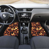 Fire Flame Dark Pattern Front And Back Car Mats 181703 - YourCarButBetter