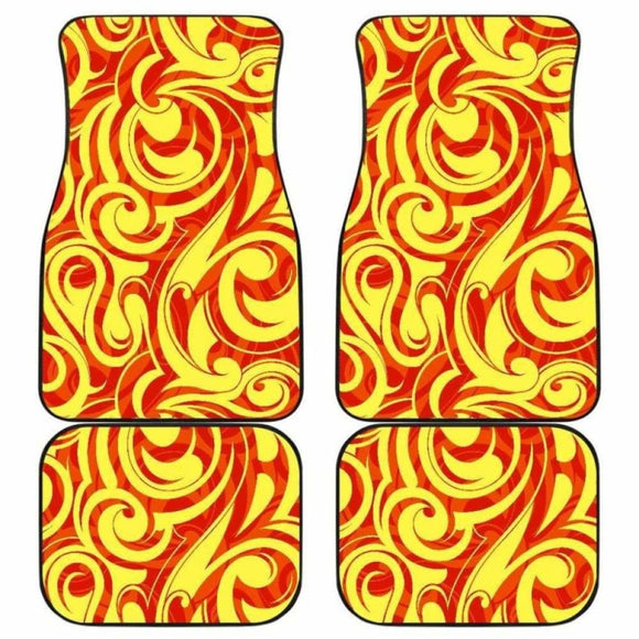 Fire Flame Design Pattern Front And Back Car Mats 181703 - YourCarButBetter