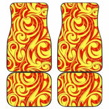 Fire Flame Design Pattern Front And Back Car Mats 181703 - YourCarButBetter