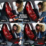 Fire Game Over Gothic Skull Grim Reaper Car Seat Covers 210201 - YourCarButBetter