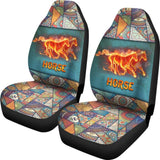 Fire Horse Vintage Mandala Car Seat Covers 210303 - YourCarButBetter