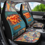 Fire Horse Vintage Mandala Car Seat Covers 210303 - YourCarButBetter