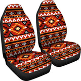 Fire Red Aztec Ajrak Car Seat Covers 174510 - YourCarButBetter