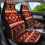 Fire Red Aztec Ajrak Car Seat Covers 174510 - YourCarButBetter