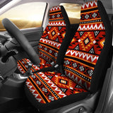 Fire Red Aztec Ajrak Car Seat Covers 174510 - YourCarButBetter