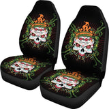 Fire Sugar Skull Ii Car Seat Covers 101819 - YourCarButBetter