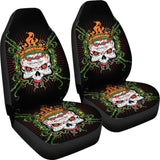 Fire Sugar Skull Ii Car Seat Covers 101819 - YourCarButBetter