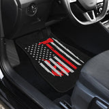Firefighter American Flag Car Floor Mats Gift 212304 - YourCarButBetter