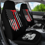 Firefighter American Flag Car Seat Covers Gift 212304 - YourCarButBetter