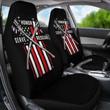 Firefighter American Flag Honor Serve Rescue Car Seat Covers 211103 - YourCarButBetter