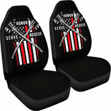 Firefighter American Flag Honor Serve Rescue Car Seat Covers 211103 - YourCarButBetter