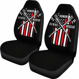 Firefighter American Flag Honor Serve Rescue Car Seat Covers 211103 - YourCarButBetter