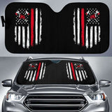 Firefighter Axe Flag Auto Sun Car Shades 172609 - YourCarButBetter