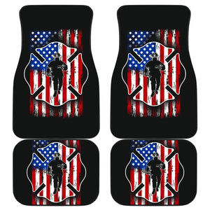 Firefighter Car Floor Mats Custom American Flag 212304 - YourCarButBetter