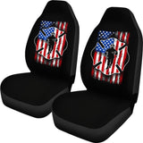 Firefighter Car Seat Covers Custom American Flag 212304 - YourCarButBetter