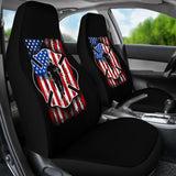 Firefighter Car Seat Covers Custom American Flag 212304 - YourCarButBetter