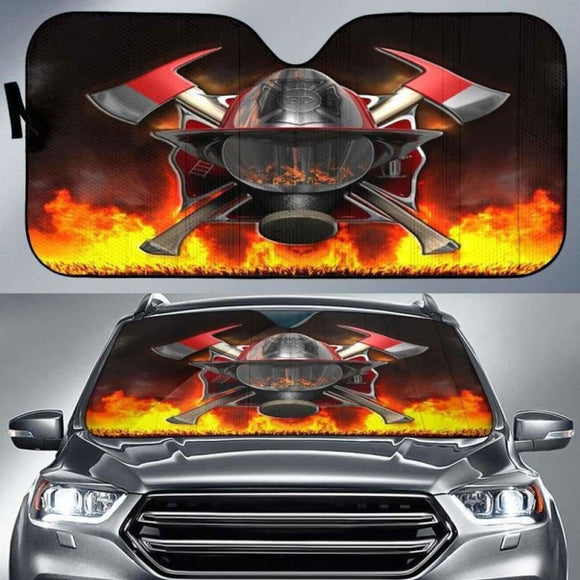 Firefighter Car Sun Shades 172609 - YourCarButBetter