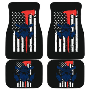 Firefighter Fire and Rescue Courage Honor Thin Red Line Car Floor Mats 211507 - YourCarButBetter