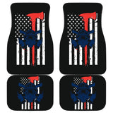 Firefighter Fire and Rescue Courage Honor Thin Red Line Car Floor Mats 211507 - YourCarButBetter