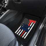 Firefighter Fire and Rescue Courage Honor Thin Red Line Car Floor Mats 211507 - YourCarButBetter