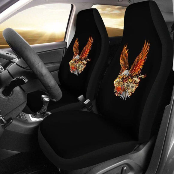 Firefighter First In Last Out Eagle Design Seat Covers 110424 - YourCarButBetter