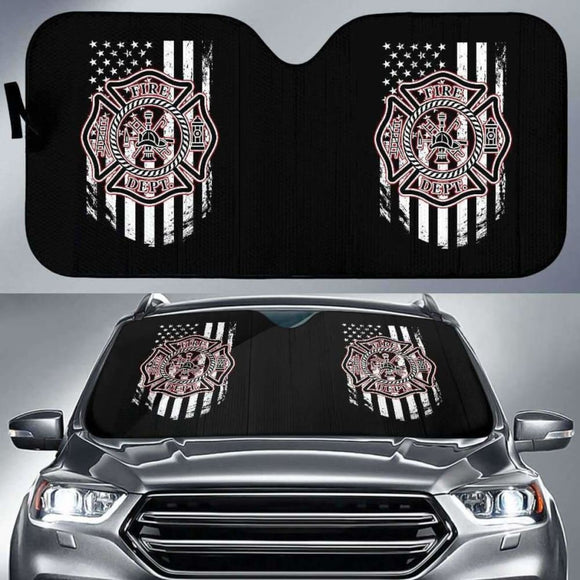 Firefighter Flag Auto Sun Car Shades 172609 - YourCarButBetter