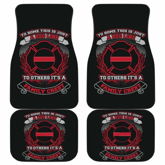 Firefighter Front And Back Car Mats Set Of 4 101211 - YourCarButBetter