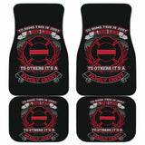 Firefighter Front And Back Car Mats Set Of 4 101211 - YourCarButBetter